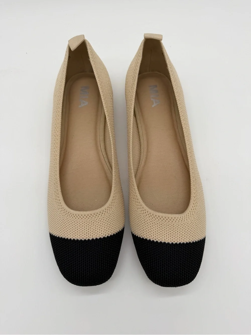 MIA Rasia Ballet Flats Beige Cap Toe Women's - 8.5